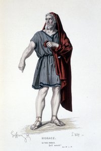 Le personnage du vieil Horace dans la tragédie Horace - Théâtre complet : (Collection de pièces de Corneille) dessin de Geffroy, gravure de L. Wolff - éd. Laplace, Sanchez et Cie, Paris 1884