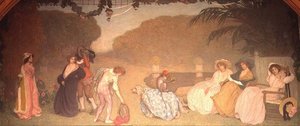 Jeunes Filles Regardant un Théâtre en Plein Air - Edmond François Aman Jean