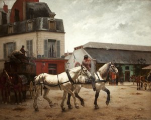 Un arrêt de carrosse sur la place de Passy