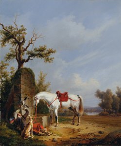 Cavalier avec cheval - Edmond Jean Baptiste Tschaggeny