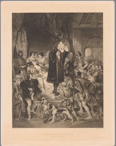 Le roi Antoine de Bourbon montre son fils nouveau-né Henri IV - Edmond Joseph Ramus