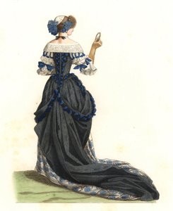 Femme française en robe de ville, noblesse française - Edmond Lechevallier Chevignard