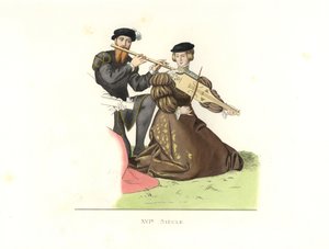 Gentleman et femme, Angleterre - Edmond Lechevallier Chevignard