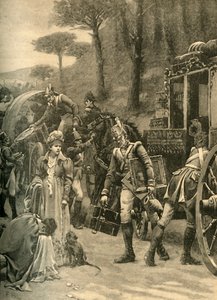 Fuite du roi Joseph Bonaparte de Vitoria, Espagne, 1813 vers 1890 - Edmund Blair Leighton