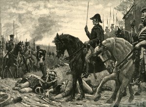 Rencontre de Wellington et Blücher après la bataille de Waterloo, 1815, vers 1890 - Edmund Blair Leighton