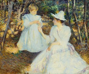 Mère et Enfant dans les Bois de Pins