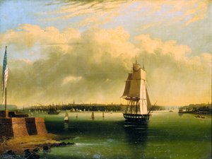 Baie et port de New York depuis l