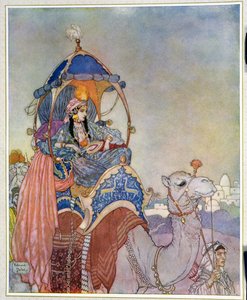 Une princesse chevauchant un chameau