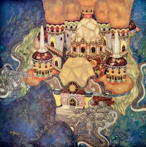 "Le Palais du Roi Dragon", illustration du conte serbe L