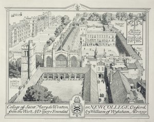 Le Collège de St Mary de Winton ou New College, 1928 - Edmund Hort New