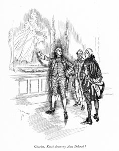 Illustration pour La School for Scandal de Sheridan (gravure) - Edmund Joseph (after) Sullivan