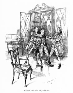Illustration pour La School for Scandal de Sheridan (gravure) - Edmund Joseph (after) Sullivan