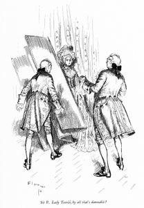Illustration pour La School for Scandal de Sheridan - Edmund Joseph (after) Sullivan