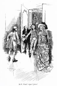 Illustration pour La School for Scandal de Sheridan - Edmund Joseph (after) Sullivan