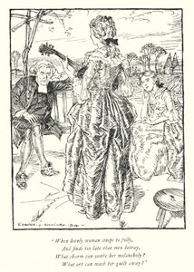 Illustration pour Le Vicaire de Wakefield par Oliver Goldsmith - Edmund Joseph Sullivan