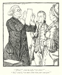 Illustration pour Le Vicaire de Wakefield par Oliver Goldsmith (lithographie) - Edmund Joseph Sullivan