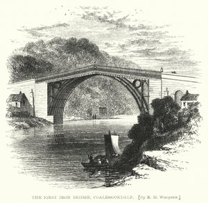 Le Premier Pont En Fer, Coalbrookdale (gravure) - Edmund Morison (after) Wimperis