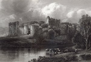 Château de Chepstow, gravé par R. Hinshelwood, imprimé par Cassell und Company Ltd - Edmund Morison Wimperis