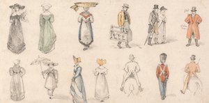 Études de figures : femmes, commerçants, etc. - Edmund Thomas Parris