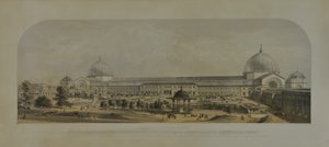 Exposition internationale de 1862, façade nord depuis les jardins de la Royal Horticultural Society, 1862 - Edmund Walker