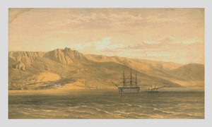 Palais du prince Woronzoff près de Yalta sur la côte sud de la Crimée, 1854, 1855 - Edmund Walker