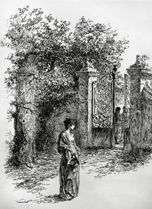 Femme devant une porte, illustration pour La tempête, Satet, Turin - Edoardo Calandra