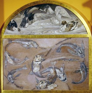 Diptyque : Poissons et canards dans un étang