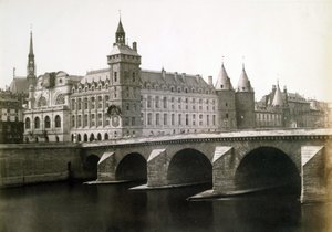 La "Conciergerie" et le "pont au Change", vers 1854 - Edouard Denis Baldus