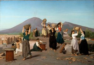 Scène de fouilles à Pompéi