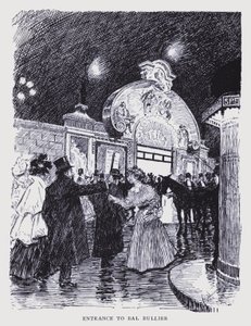 Paris bohème : Entrée du Bal Bullier (litho)