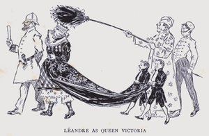 Paris bohème : Leandre en reine Victoria (litho)