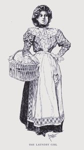 Paris bohème : La blanchisseuse (litho)
