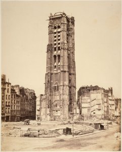 La tour Saint-Jacques, avant restauration. 4e arrondissement, Paris.