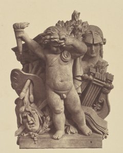 [Les Beaux-arts, Sculpture de Nicolas Guillemin, Décoration du Louvre, Paris] - Édouard Baldus