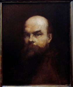 Portrait du poète français Paul Verlaine (1844-1896). Peinture d