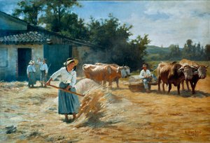 Travaux des champs - Edouard Debat Ponsan