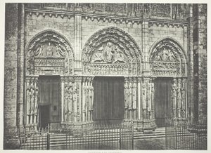 Portail principal, cathédrale de Chartres - Edouard Denis Baldus