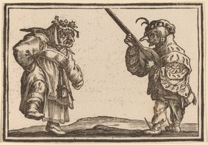 Danseurs avec luth - Edouard Eckman after Jacques Callot