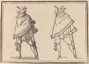 Gentleman enveloppé dans son manteau - Edouard Eckman after Jacques Callot
