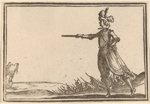 Commandant Militaire à Pied - Edouard Eckman after Jacques Callot