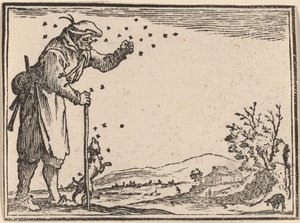 Paysans attaqués par des abeilles - Edouard Eckman after Jacques Callot