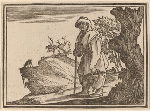 Paysanne avec un sac - Edouard Eckman after Jacques Callot
