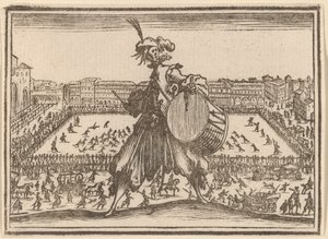 Piazza Santa Croce, Florence - Edouard Eckman after Jacques Callot