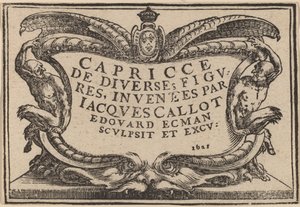 Page de titre pour "Les Caprices" - Edouard Eckman after Jacques Callot