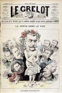 Caricature sur le scandale de Panama : "La vertu dans le vice : l