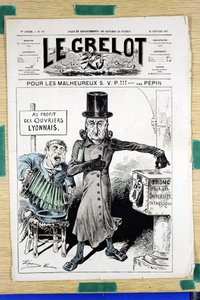 Couverture de "Le Grelot", numéro 307, Satirique en couleurs - Edouard Guillaumin Pepin
