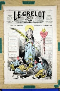 Couverture de « Le Grelot », numéro 732, satirique en couleurs