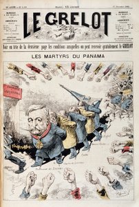 Les Martyrs de Panama par Pépin - Couverture de « Le Grelot » du 27 novembre - Edouard Guillaumin Pepin