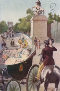 Je ressemblais à une fleur sous mon ombrelle doublée de soie blanche - Edouard Henri Avril