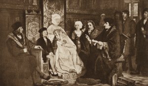 Érasme lisant au jeune empereur Charles V, Bruxelles - Edouard Jean Conrad (after) Hamman